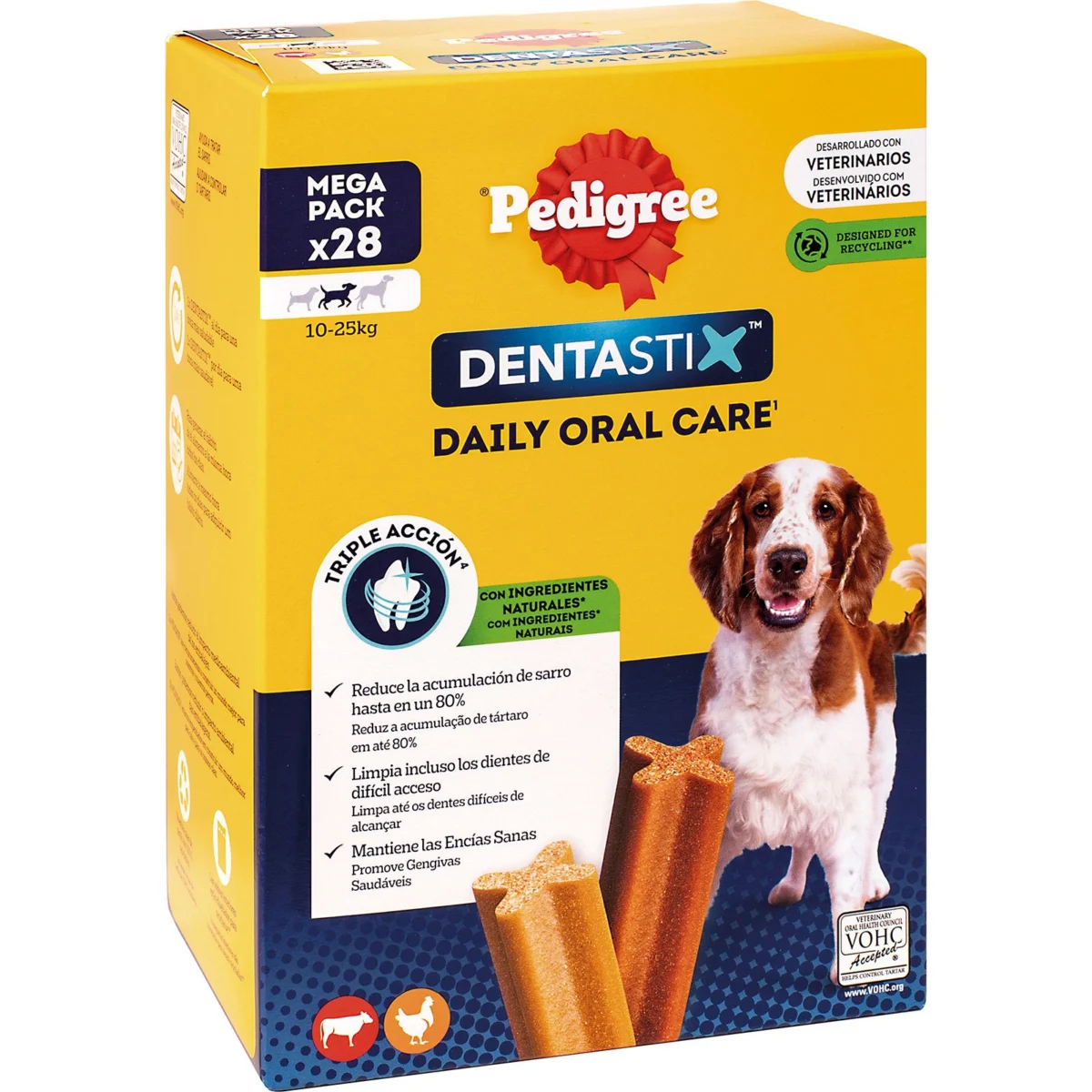 Multipack de snacks dentals per a gossos mitjans Dentastix Pedigree