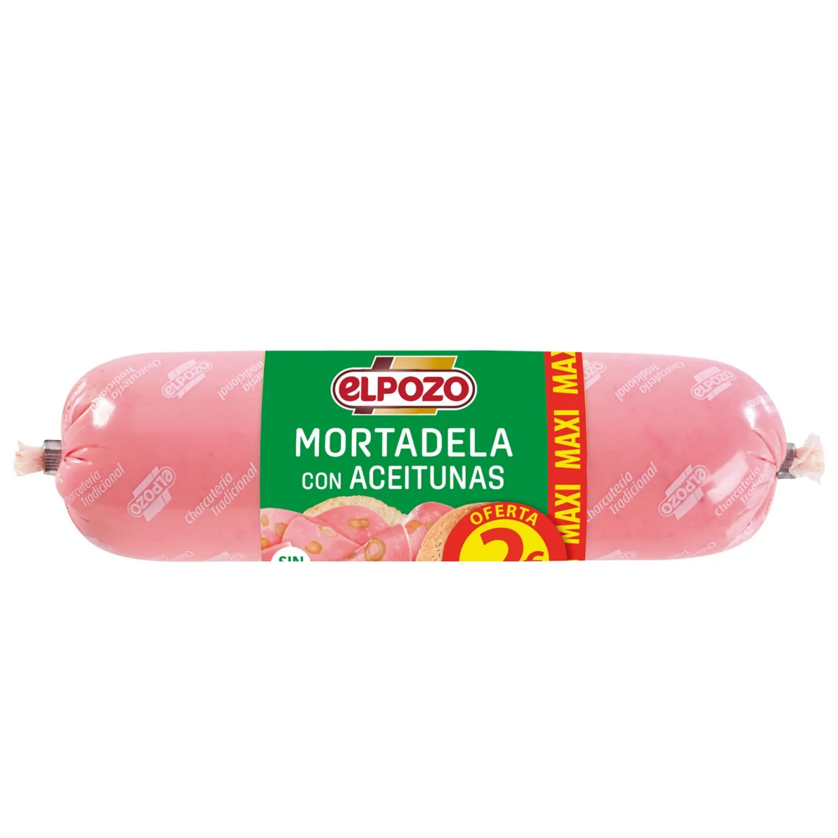 Dünne Mortadella mit Oliven Elpozo