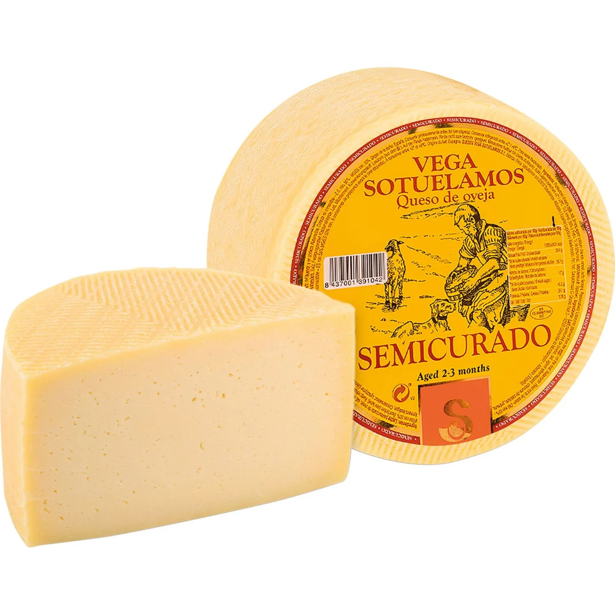 Semi-cured sheep’s milk cheese made from pasteurized sheep’s milk V.sotuelamos