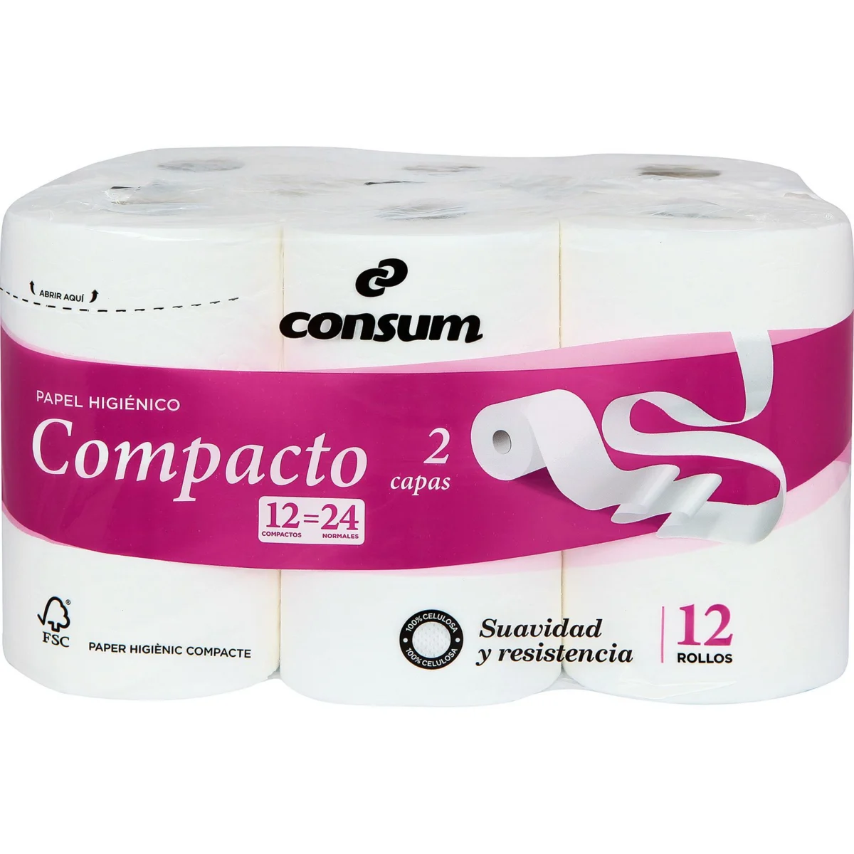 Higiénico Doble Capa Compacto Consum