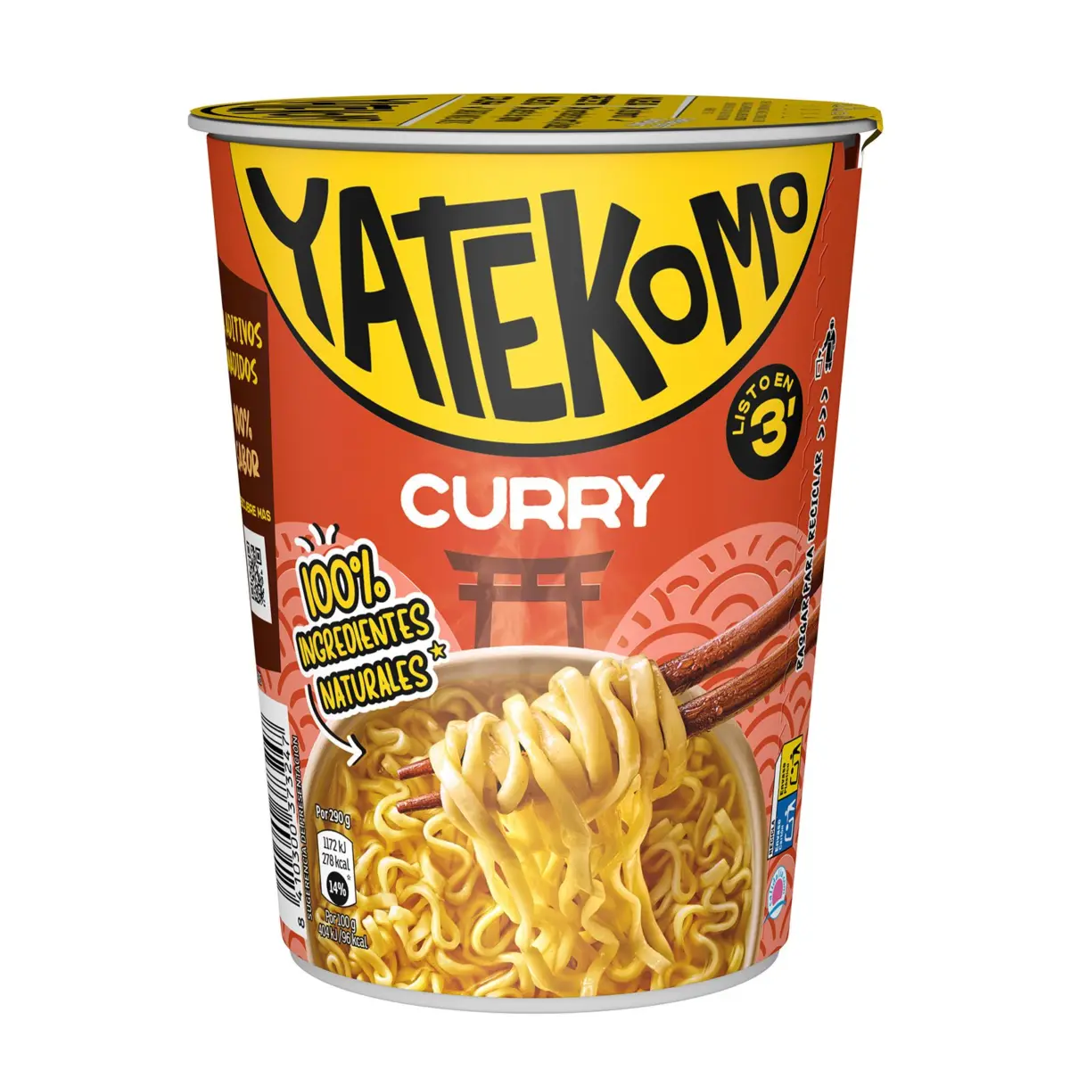 Orientalische Nudeln mit Currygeschmack Yatekomo