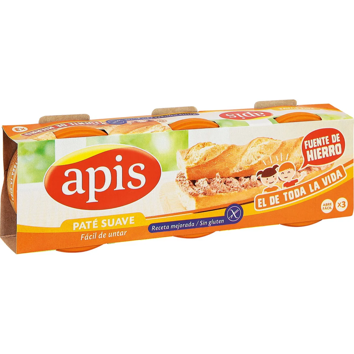 Milde Schweineleberpastete, 3er-Pack Apis