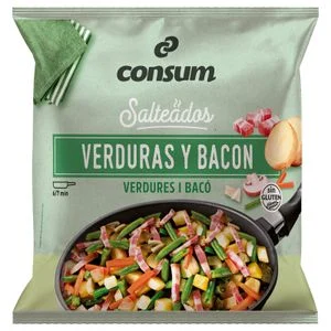 Poêlée de pommes de terre, légumes et bacon Consum
