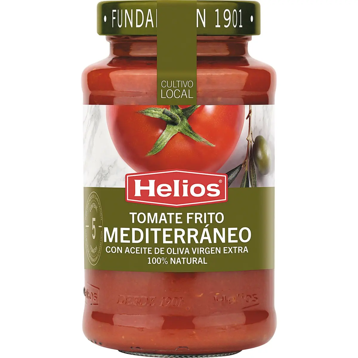Sauce tomate à l’huile d’olive vierge extra, bocal Helios