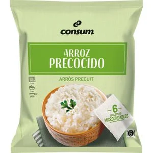 Arroz Precocido 6 Bolsitas x 167 Gr. Consum