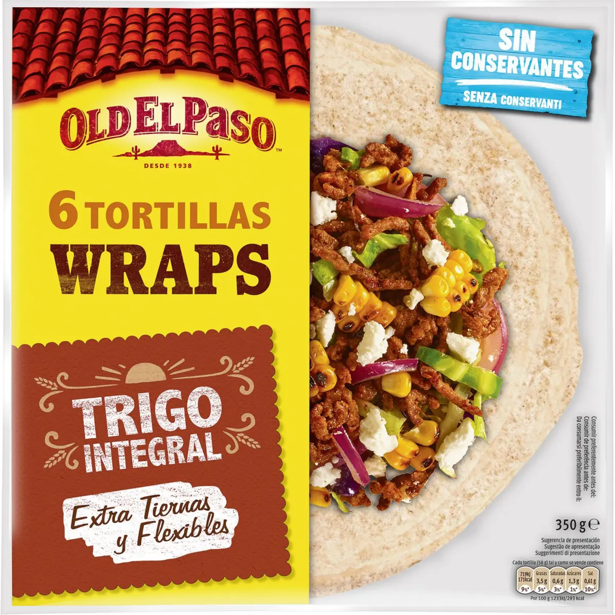 Whole Wheat Tortillas, 6 units Old El Paso