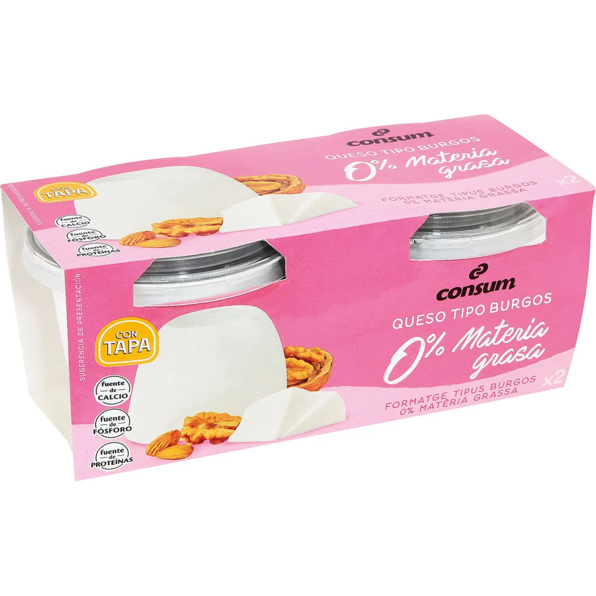 Queso Fresco 0% Pack de 2 Unidades Consum