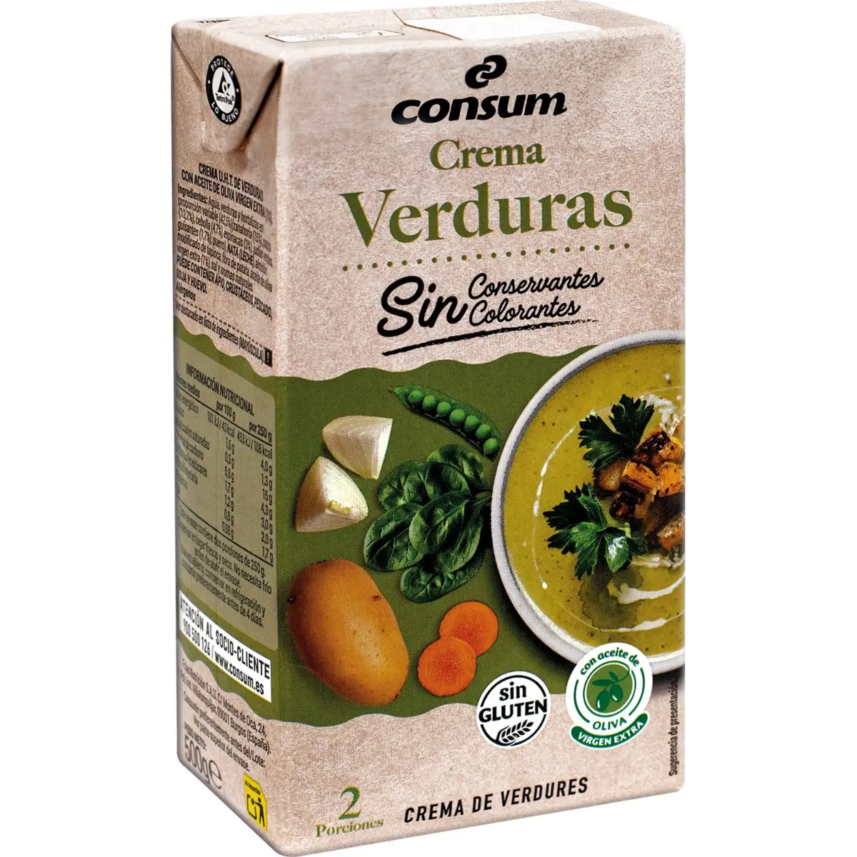 Crème de légumes, brique Consum