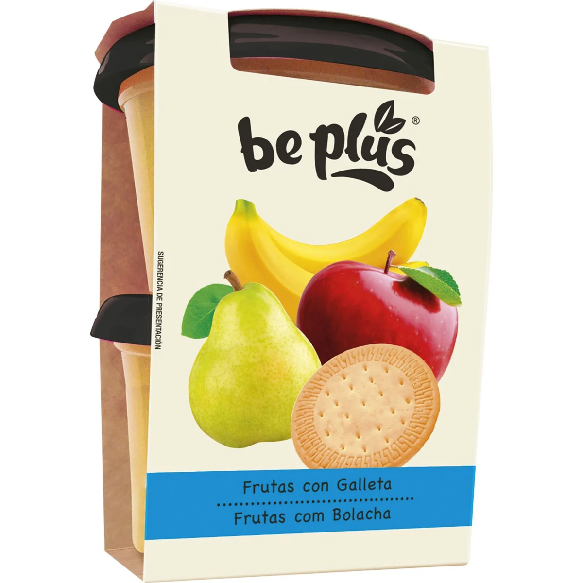 Petit pot de fruits aux biscuits Be Plus