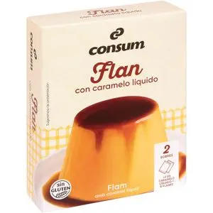 Flam de vainilla amb caramel Consum
