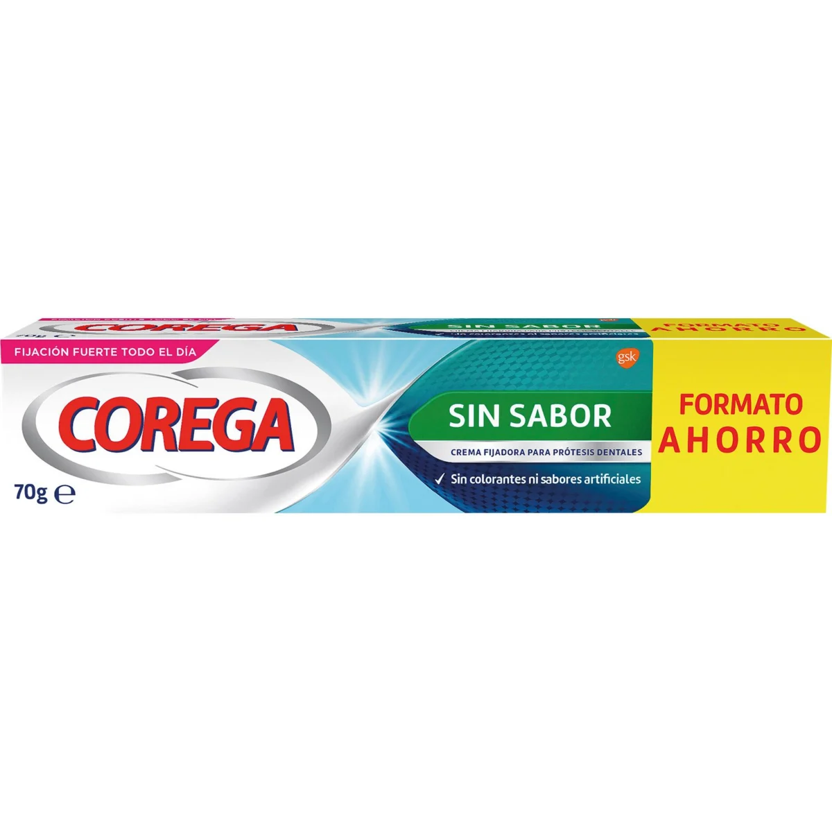 Extra Fuerte tasteless denture adhesive cream Corega