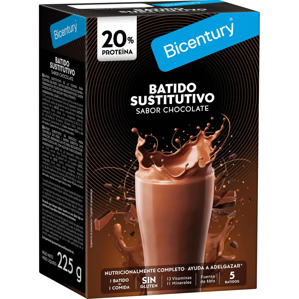 Batido Sustitutivo Sabor Chocolate Bicentury