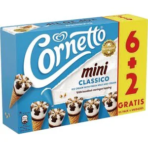 Cornetto Mini Classico, pack of 6 +2 units