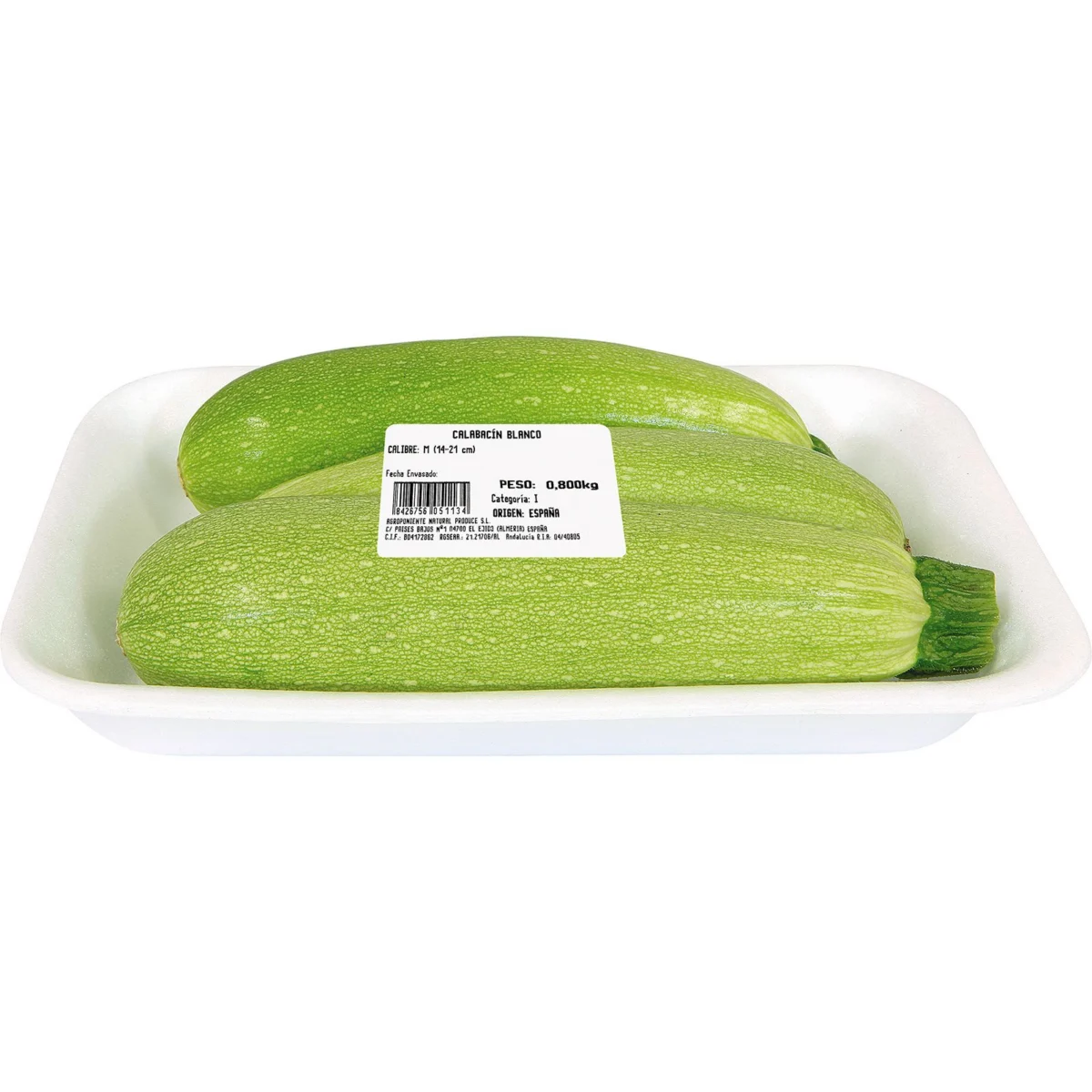 Courgette blanche, barquette