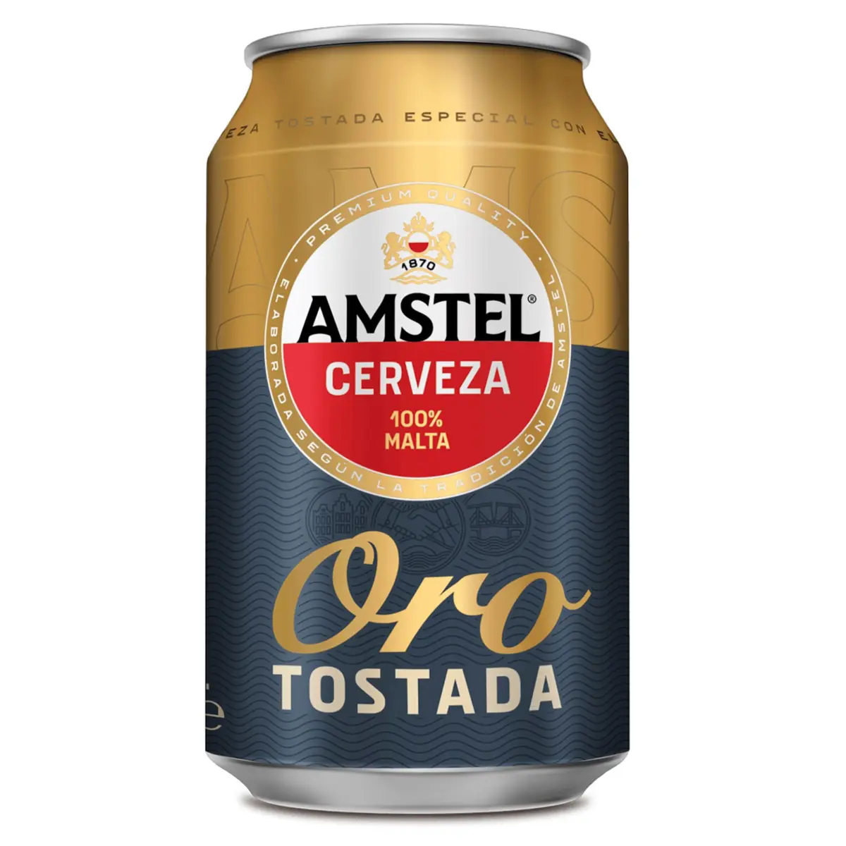 Cervesa torrada Amstel Oro en llauna