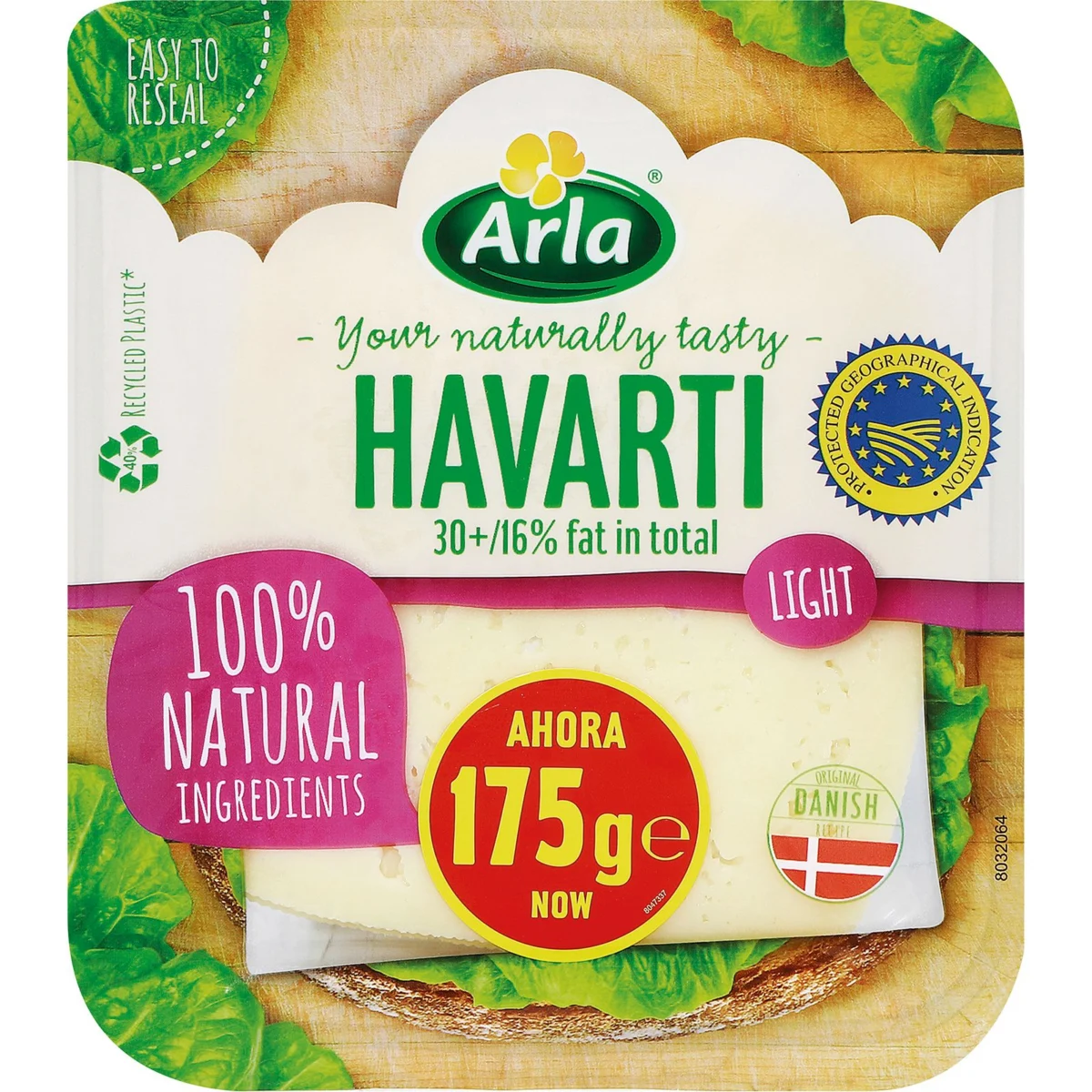 Queso Havarti Light Lonchas Arla