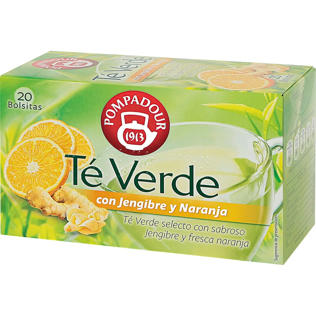 Te verd amb gingebre amb gust de taronja Pompadour
