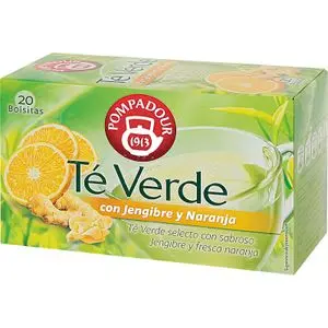 Grüner Tee mit Ingwer und Orangengeschmack Pompadour