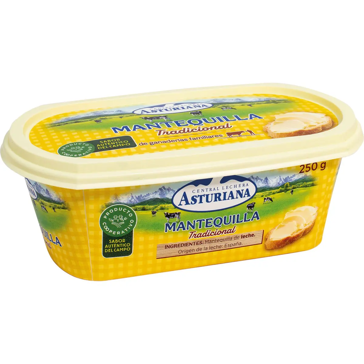 Traditionelle Butter, Becher Asturiana