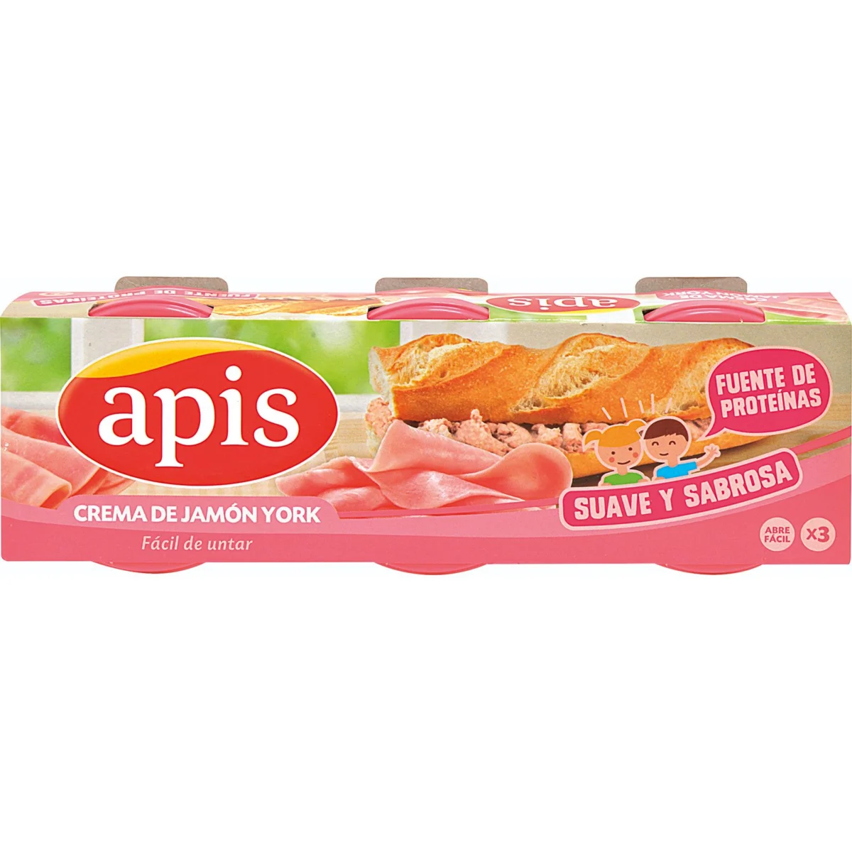 Crema de pernil cuit, paquet de 3 Apis