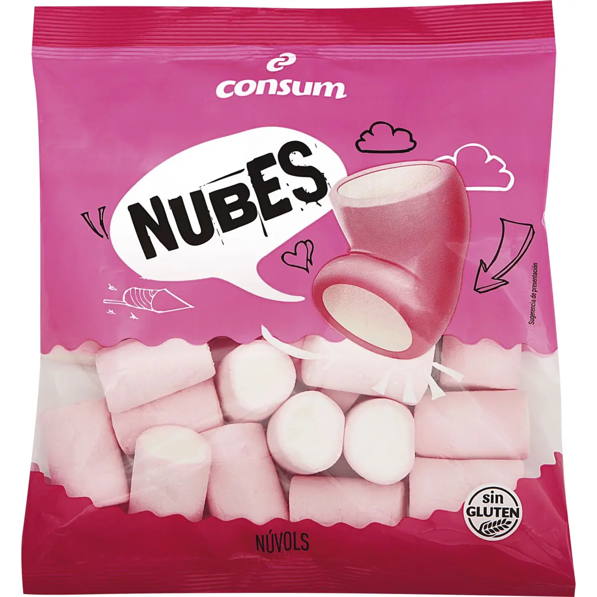 Zweifarbige Schaumzuckerware Consum