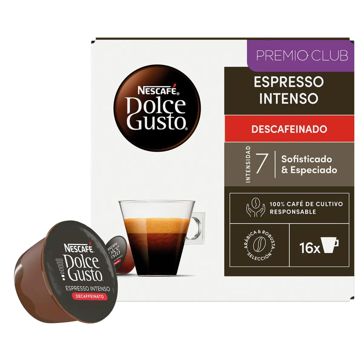 Intense Decaffeinated Coffee Capsules Dolce Gusto