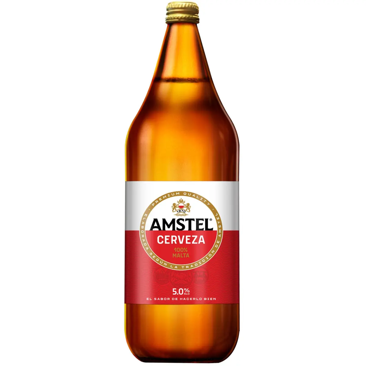 Cervesa Amstel en ampolla de vidre