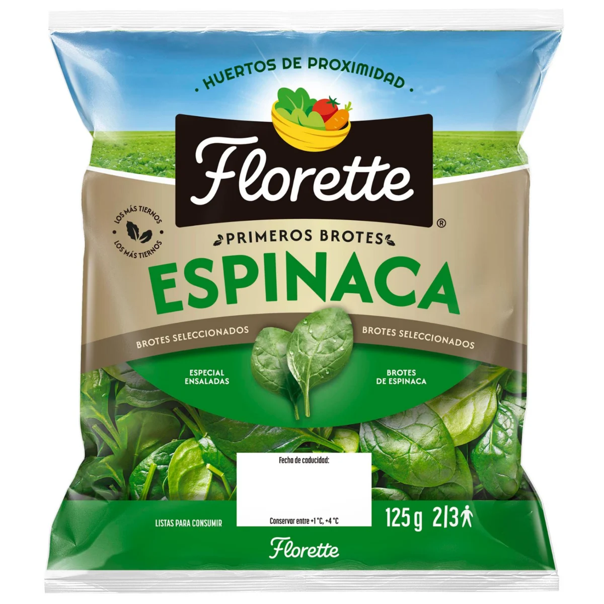 Jeunes pousses d’épinards en sachet Florette