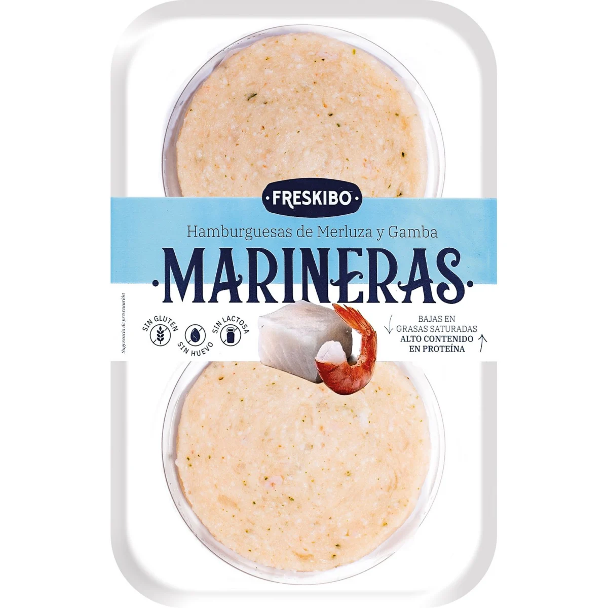Marineras with hake and prawns