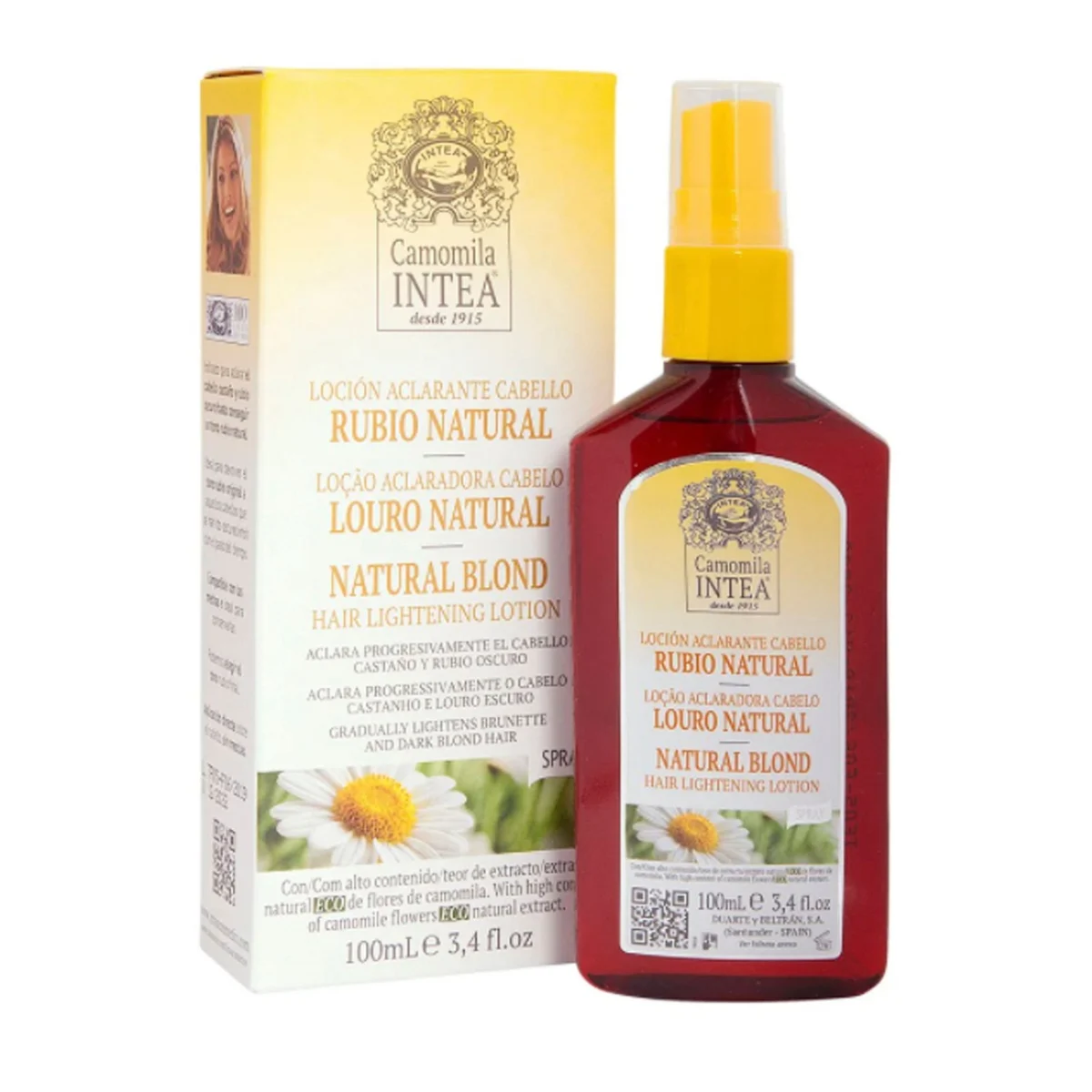 Loció capil·lar de camamilla per a cabells rossos naturals Intea