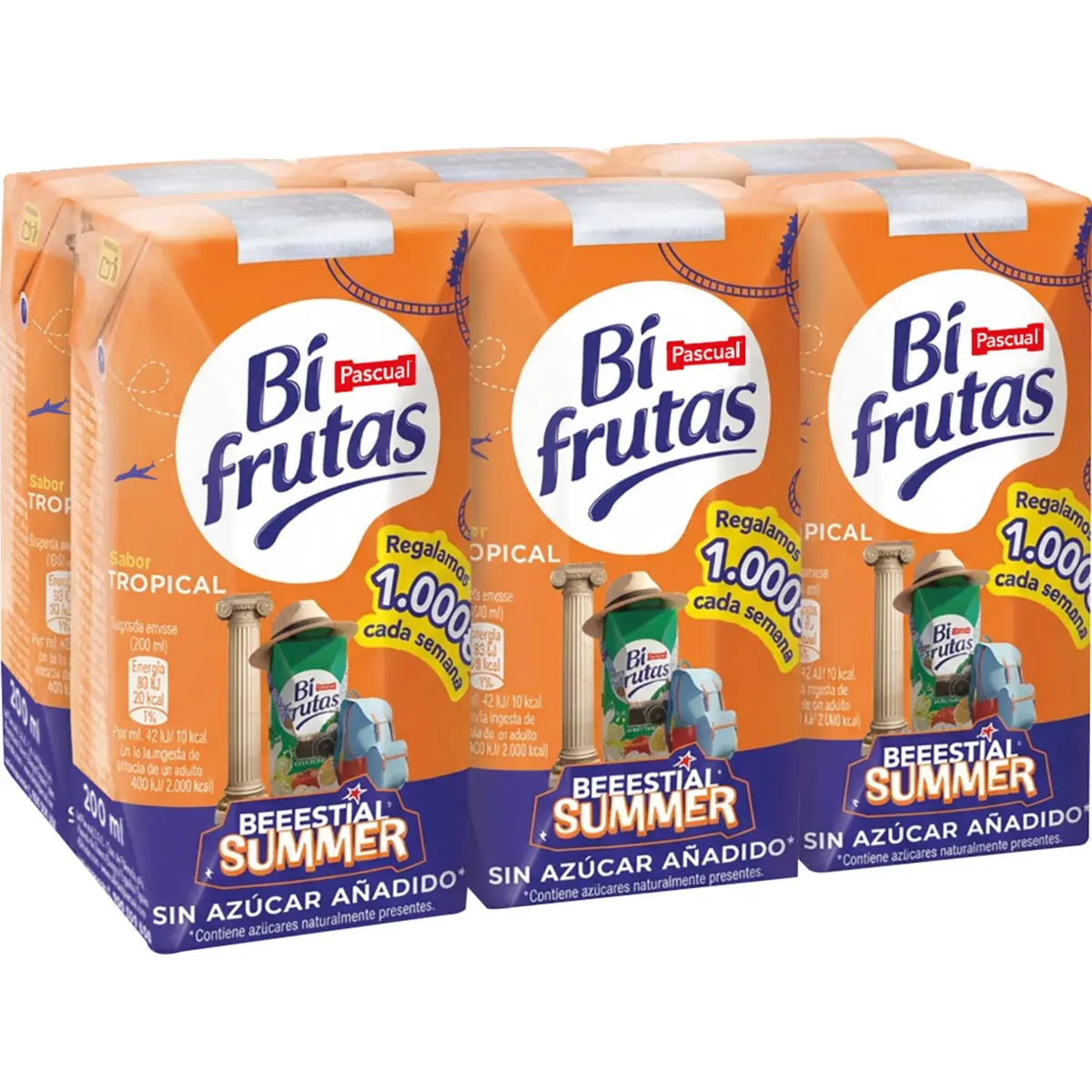 Tropical fruit and milk drink with no sugar P-6 Bifrutas
