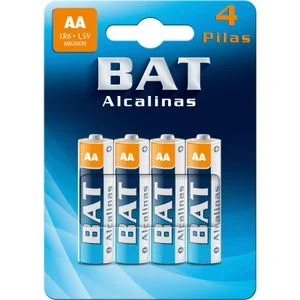 Щелочная батарейка AA LR6, упаковка 4 шт. Bat