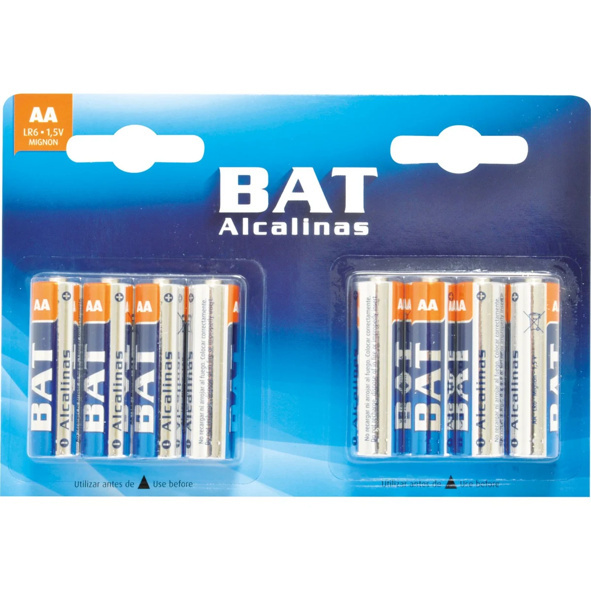 Pila Alcalina AA LR6 Pack de 8 Bat