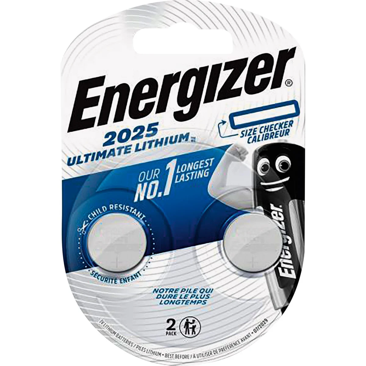 Lithium-Knopfzelle CR 2025 Energizer