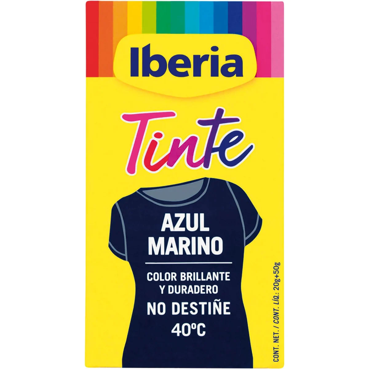Tint blau marí per a teixits 40ºC 2 sobres Iberia
