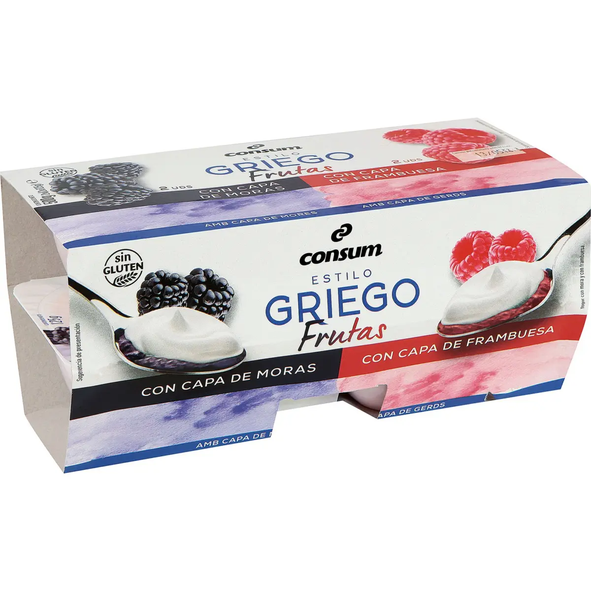 Iogurt grec amb una capa de móra i gerds