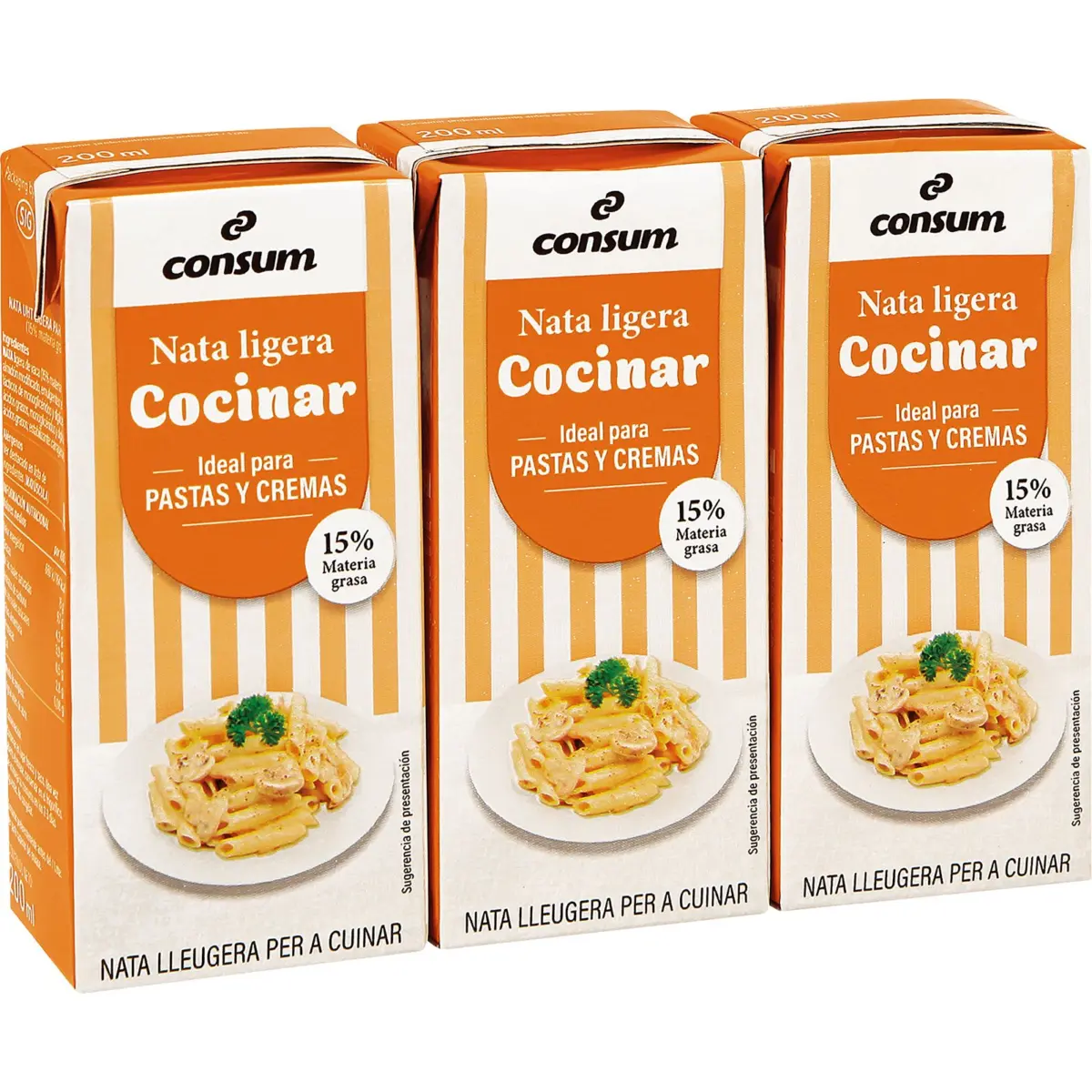 Kochsahne im Mini-Karton, 3er-Pack Consum