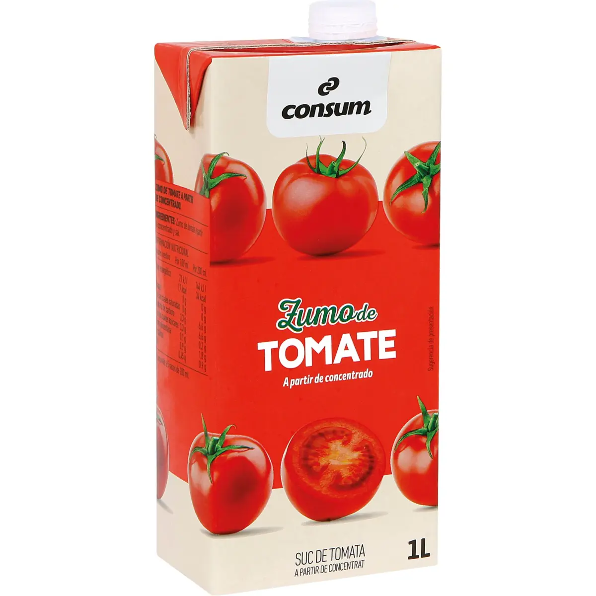 Jus de tomate en brique Consum