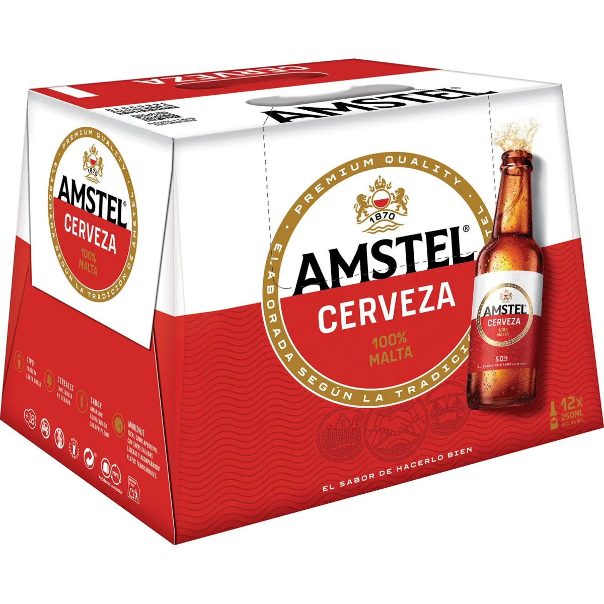 Amstel Bier in Glasflaschen, 12er-Pack