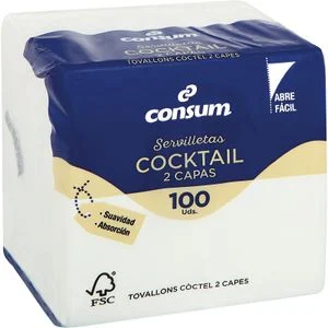 Cocktailservietten, 2-lagig, 20x20 Consum