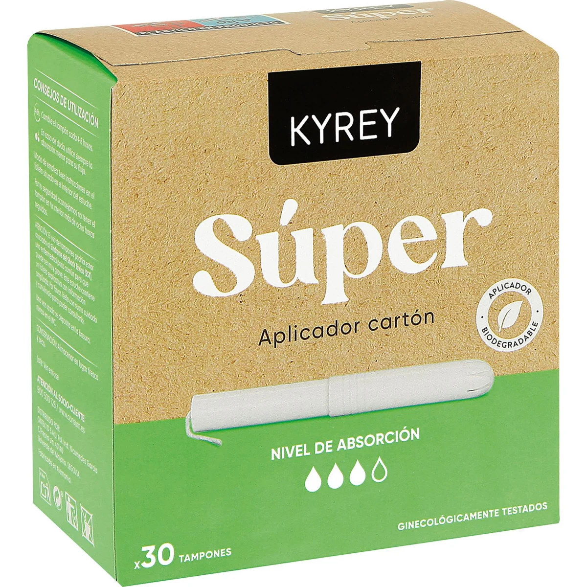 Super tampon with cardboard applicator Kyrey