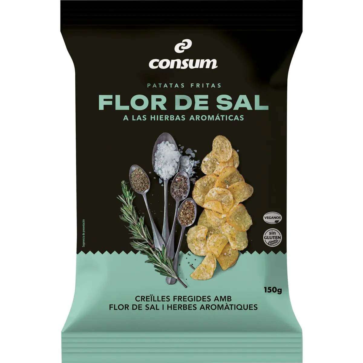 Potato crisps with fleur de sel and aromatic herbs Consum