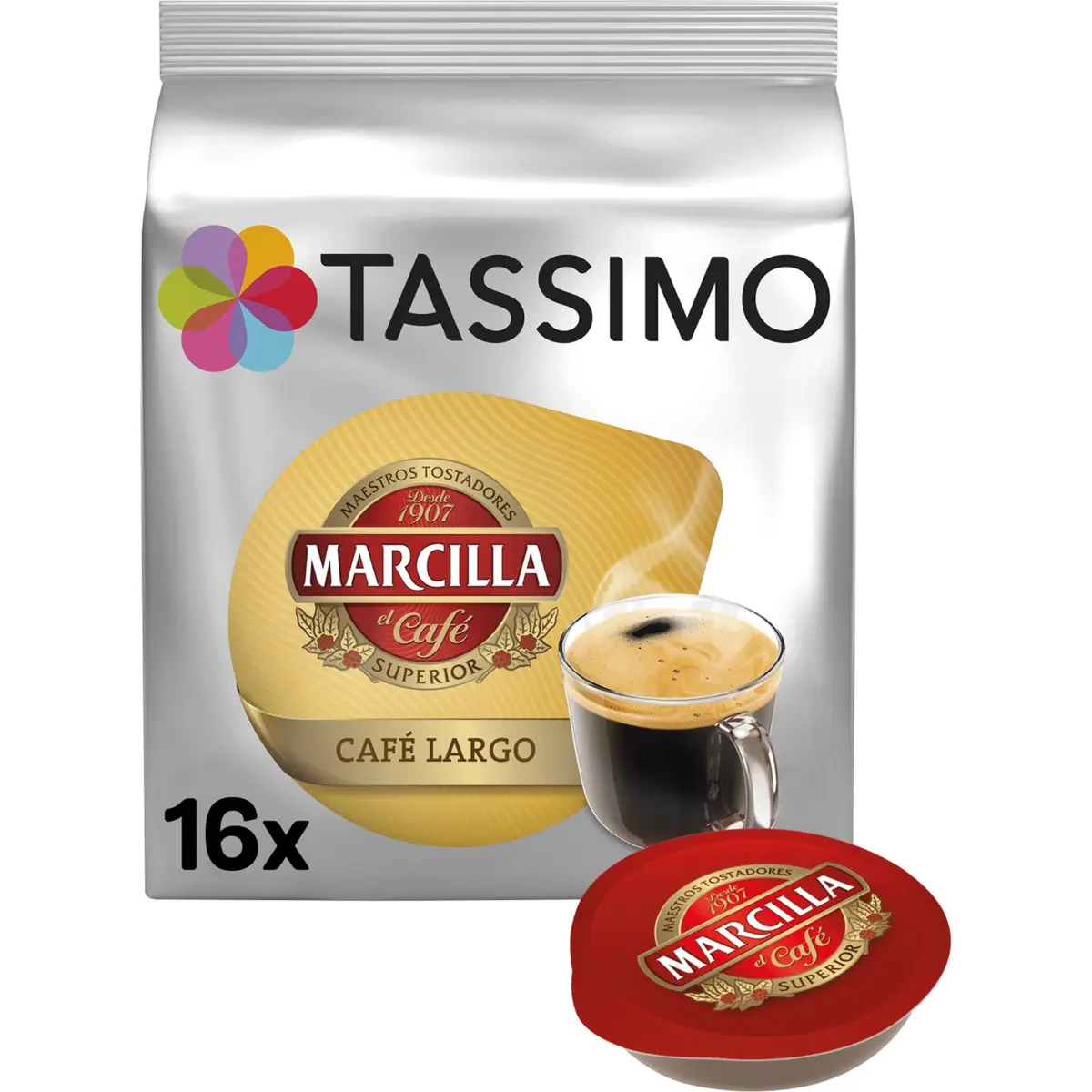 Довга кава в капсулах Tassimo Marcilla