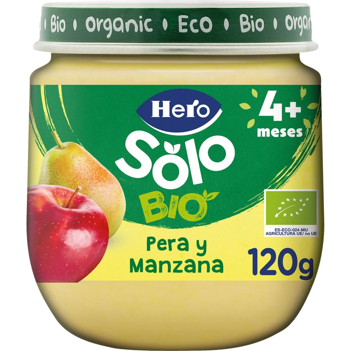 Solo Eco pear and apple puree Hero