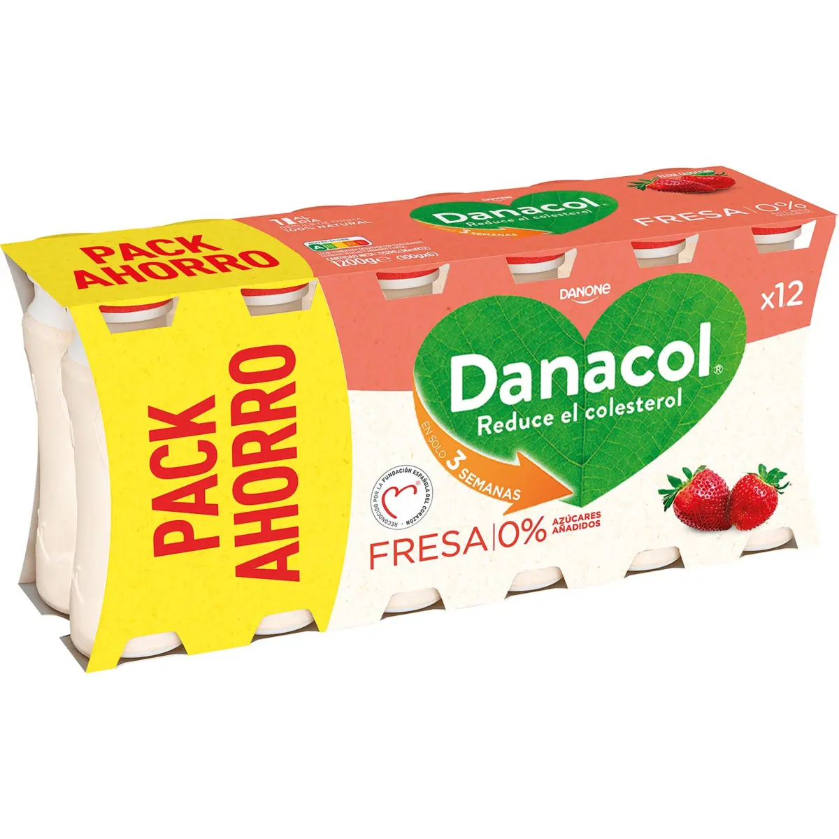 Danacol Strawberry Flavour No Added Sugars Danone