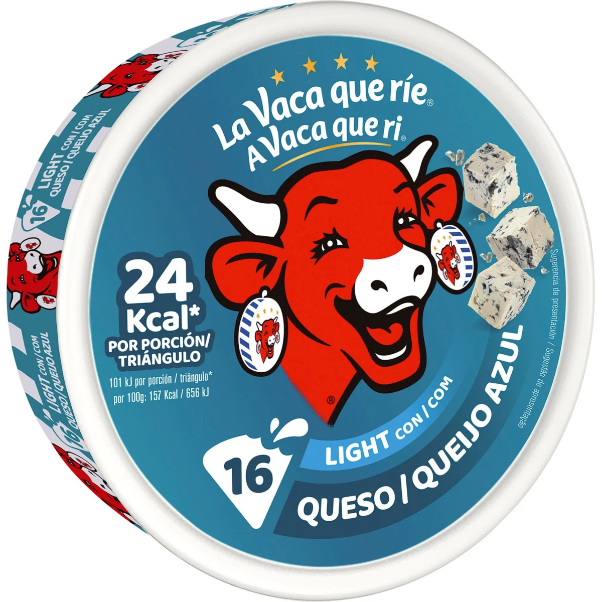 Light processed blue cheese, 16 portions, Vaca Que Rie