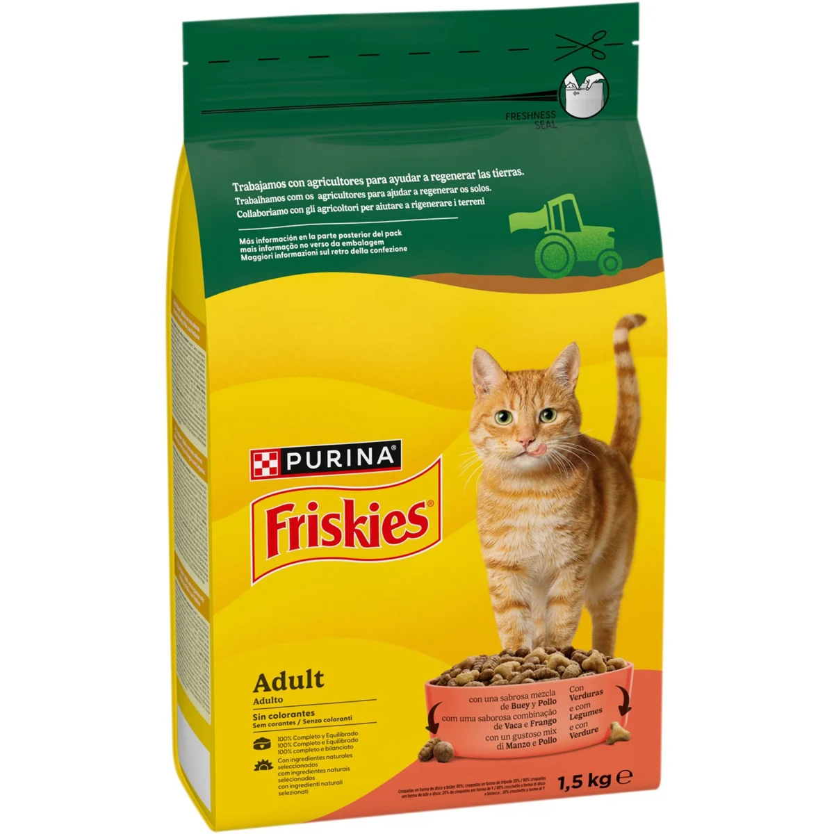 Comida Seca Gato con Buey y Pollo Friskies