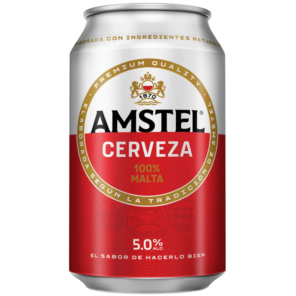 Bière, canette Amstel