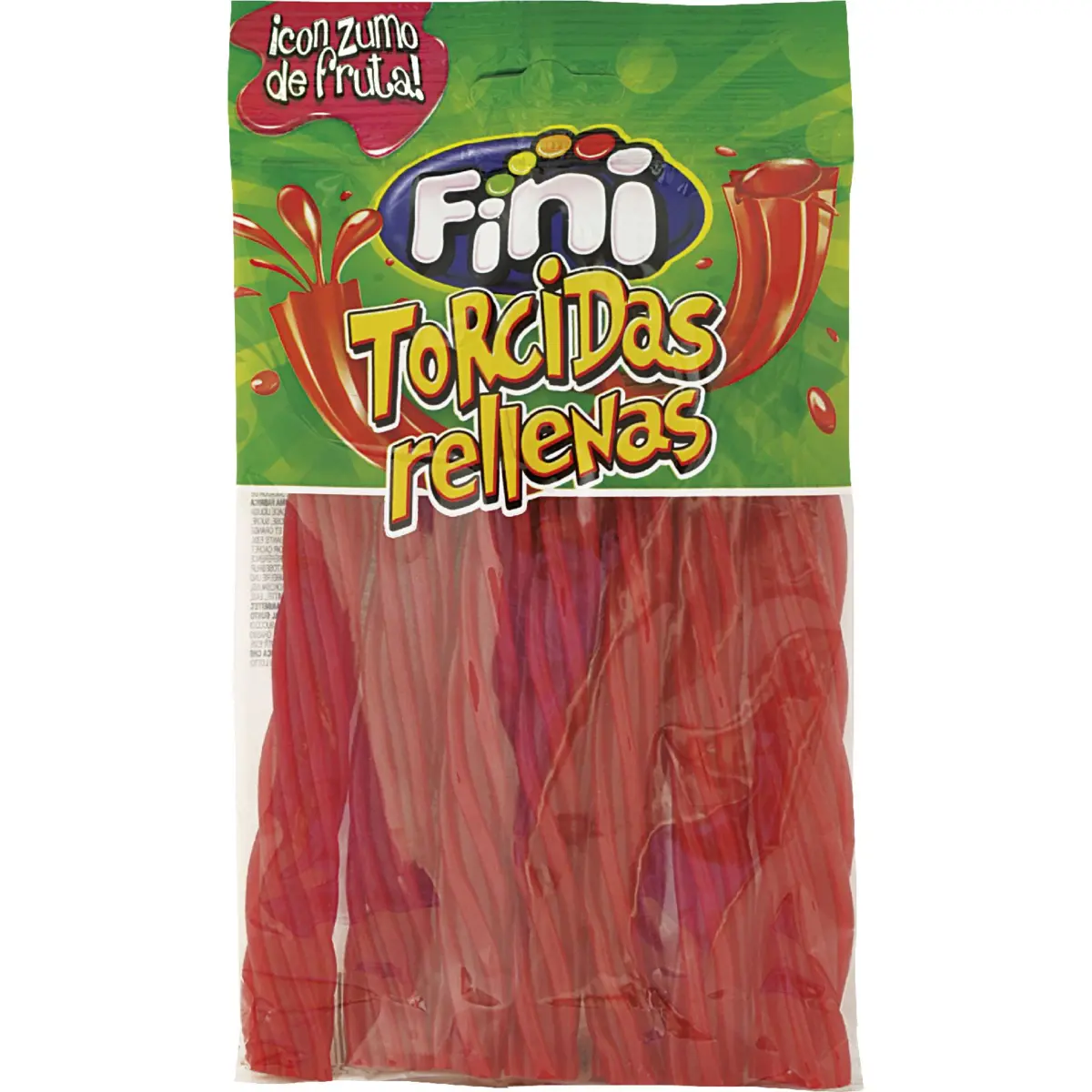 Torcides de regalèssia farcides de maduixa Fini