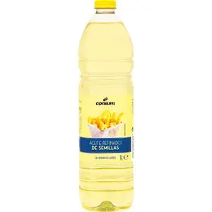 Oli de llavors Consum, ampolla